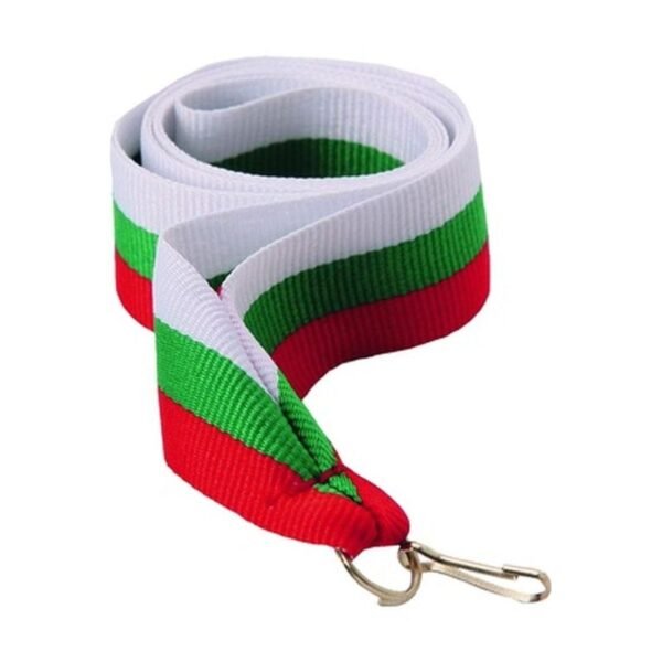 11 mm ribbon - white, green, and red