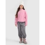 4FWarm oversize fleece with stand-up collar for girls 4F 4FJRAW25TFLEF441-54S - Image 3
