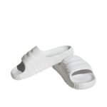 Adidas Adilette 22 Crystal White womens/mens slides with a comfortable profiled sole (HQ4672) - Image 5