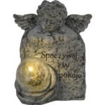 ANGEL FIGURE LED GRAVESTONE CANDLE REST IN PEACE - Image 4