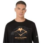 ASICS Fujitrail Logo LS Top 2011D391-001 Black L - Image 4