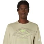 ASICS Fujitrail Logo LS Top 2011D391-300 Green L - Image 4