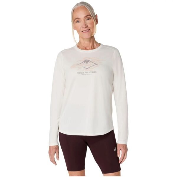 ASICS Fujitrail Logo LS Top 2012D315-100 White M