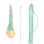 BEACH AND GARDEN UMBRELLA WITH FRINGE 174 CM GREEN - Image 2