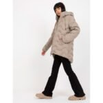 Beige down winter jacket with hood (NM-KR-P22-6632-62.00P) - Image 2