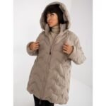 Beige down winter jacket with hood (NM-KR-P22-6632-62.00P) - Image 4