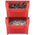 BINEER SHORT WORKSHOP BIN CONTAINER SET 10 PCS RED KISTENBERG - Image 2