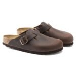 Birkenstock Boston Habana Oiled Leather Regular Wide Womens/Mens Clogs (0860131) - Image 5