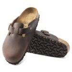Birkenstock Boston Habana Oiled Leather Regular Wide Womens/Mens Clogs (0860131) - Image 8