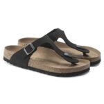 Birkenstock Gizeh Birko-Flor Womens Narrow Black Flip-Flops for Narrow Feet, Vegan Black (1020487) - Image 5