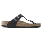 Birkenstock Gizeh Birko-Flor Womens Narrow Black Flip-Flops for Narrow Feet, Vegan Black (1020487) - Image 6