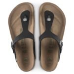 Birkenstock Gizeh Birko-Flor Womens Narrow Black Flip-Flops for Narrow Feet, Vegan Black (1020487) - Image 8