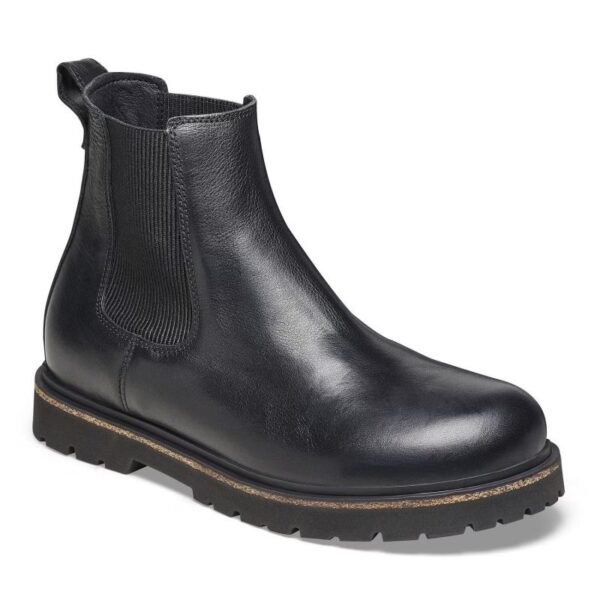 Birkenstock Highwood Slip On M LENA Black mens Chelsea boots made of genuine leather (1025764)