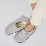 Birkenstock Zermatt Light Gray Wool Felt Insulated Mens/Womens Slippers Regular Wide (1015092) - Image 5
