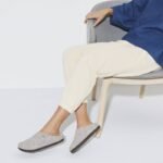 Birkenstock Zermatt Light Gray Wool Felt Insulated Mens/Womens Slippers Regular Wide (1015092) - Image 6