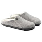 Birkenstock Zermatt Light Gray Wool Felt Insulated Mens/Womens Slippers Regular Wide (1015092) - Image 8