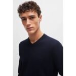 BOSS Pacello-L BLU V-Neck Sweater (50506042-404) - Image 3