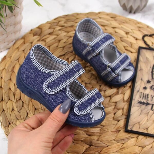 Boys slippers and sandals, navy blue Nazo