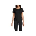 CASALL Essential Mesh Detail Tee Black - Image 2