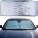 DUNLOP FOLDABLE MIRROR MOUNTED SUN SHADE 130x60CM