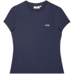 Fila Trivero Womens T-Shirt Navy Blue FAW1205 50004