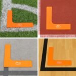 Flat field markers - corners 25x25 cm 4 pcs bright orange SMJ sport ZPN-O - Image 2