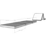 FOLDABLE GYMNASTIC MATTRESS GRAY 180CM BENCHK - Image 4