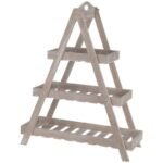 FOLDABLE WOODEN FLOWER STAND 3 SHELVES - Image 8