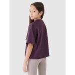 Girls oversize printed crop top 4F 4FJRSS25TTSHF2587-50S - Image 3