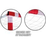 GOAL NET 300x160x90CM WHITE-RED ENERO - Image 2