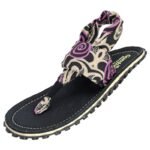 Gumbies - womens Slingback flip-flops - BLACK SWIRLS - Image 2