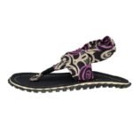 Gumbies - womens Slingback flip-flops - BLACK SWIRLS - Image 3