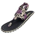 Gumbies - womens Slingback flip-flops - BLACK SWIRLS - Image 6