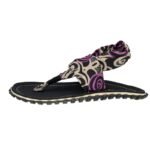 Gumbies - womens Slingback flip-flops - BLACK SWIRLS - Image 7