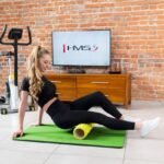 HMS Premium MFK01 Green-Black Club Fitness Mat with Holes - Image 5