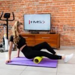 HMS Premium MFK01 Violet Black Club Fitness Mat with Holes - Image 6