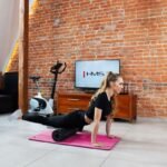 HMS Premium MFK02 Pink-Black Club Fitness Mat with Holes - Image 5
