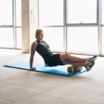 HMS Premium MFK03 blue-black club fitness mat with holes - Image 6