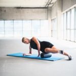 HMS Premium MFK03 blue-black club fitness mat with holes - Image 7