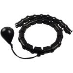 Hula Hoop with Massager and Weights, Black, Energo Fit - Image 4