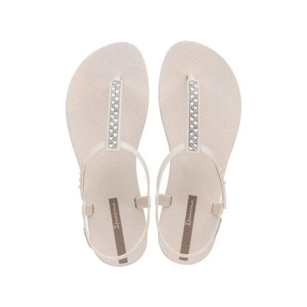 Ipanema Sandal Class womens beige flip-flop sandals with rhinestones