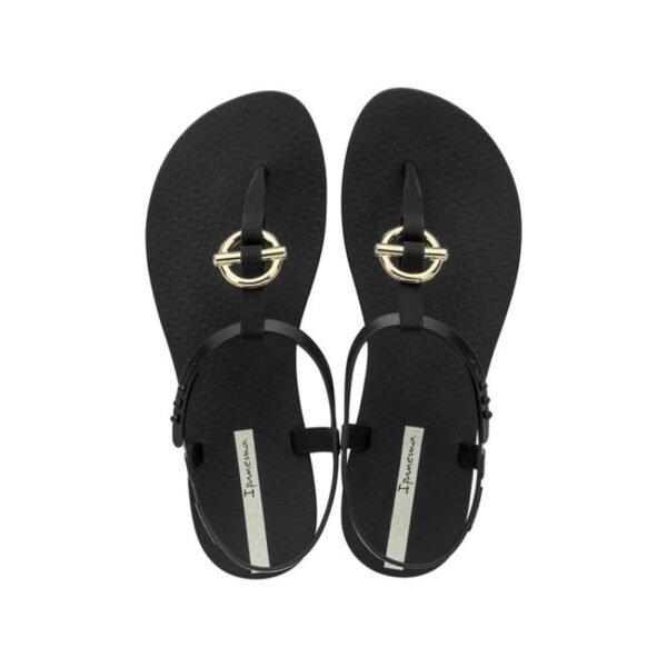 Ipanema Sandal Class womens flip-flop sandals fashionable black with gold