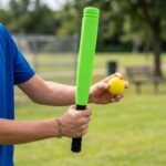 JUNIOR BASEBALL BAT 54CM SOFT GREEN - Image 6
