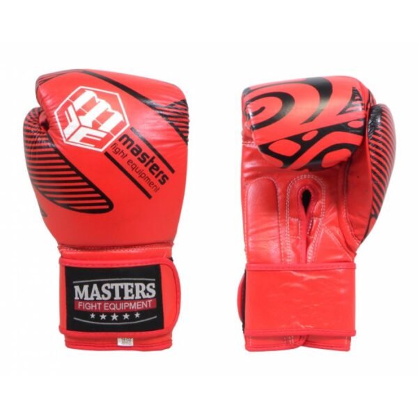Masters Rbt Leather Boxing Gloves-Red 14 oz 01806022-14