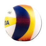 Mikasa Mini Volleyball White, Yellow, and Blue BV1.550C - Image 2
