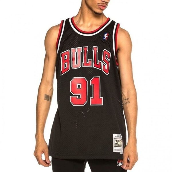 Mitchell Ness Chicago Bulls NBA Swingman Alternate Jersey Bulls 97 Dennis Rodman SMJYGS18152-CBUBLCK97DRD