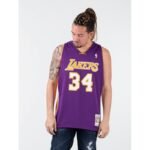 Mitchell Ness Los Angeles Lakers NBA Swingman Jersey Lakers 99-00 Shaquille O`Neal SMJYGS18447-LALPURP99SON - Image 8