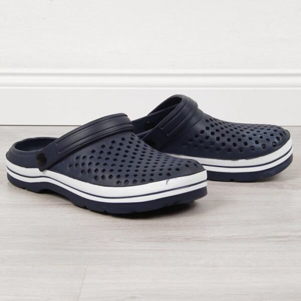 NEWS W EVE300B openwork foam flip-flops, navy blue
