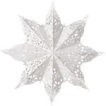 PAPER DECORATION SNOWFLAKE DIAMETER 64 CM WHITE DELUXE