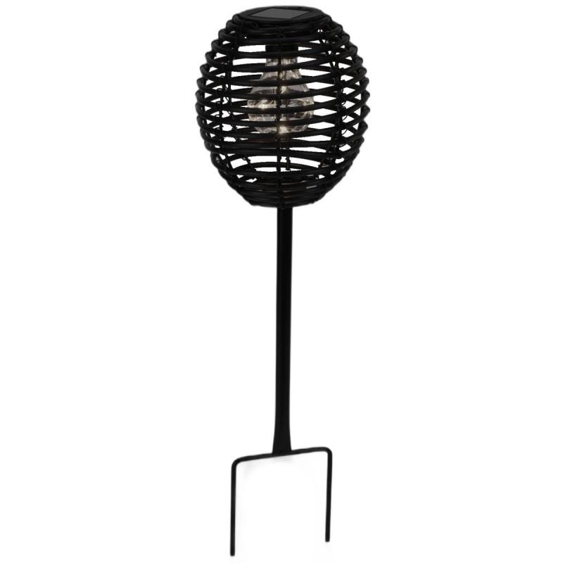 lupin-wear-ca-progarden-black-rattan-solar-ball-lamp-1843270 PROGARDEN BLACK RATTAN SOLAR BALL LAMP - Image 1